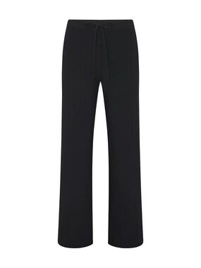 SKIMS Black Wide Leg Knit Pants